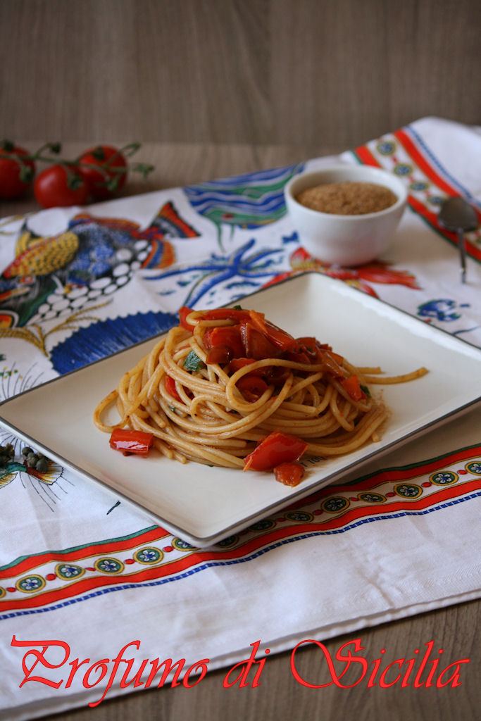 Spaghetti Peperoni e Alici