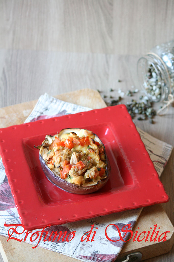 Melanzane ripiene con Tonno e Pomodori