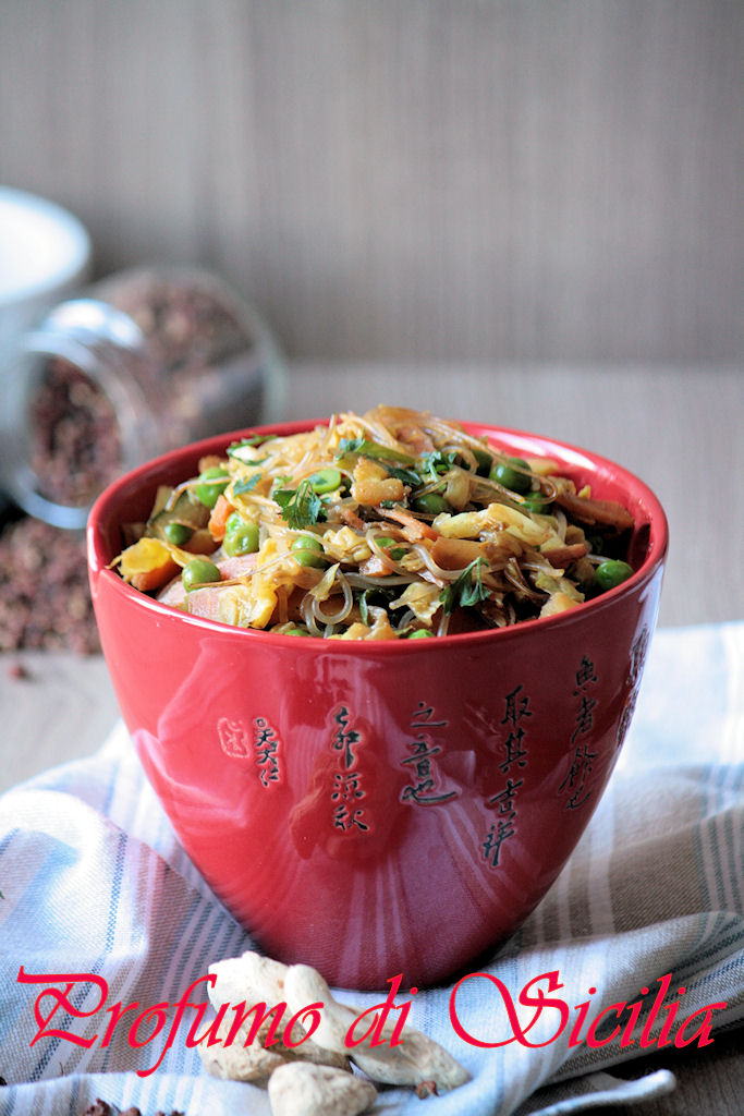 Noodles di Riso con Verdure