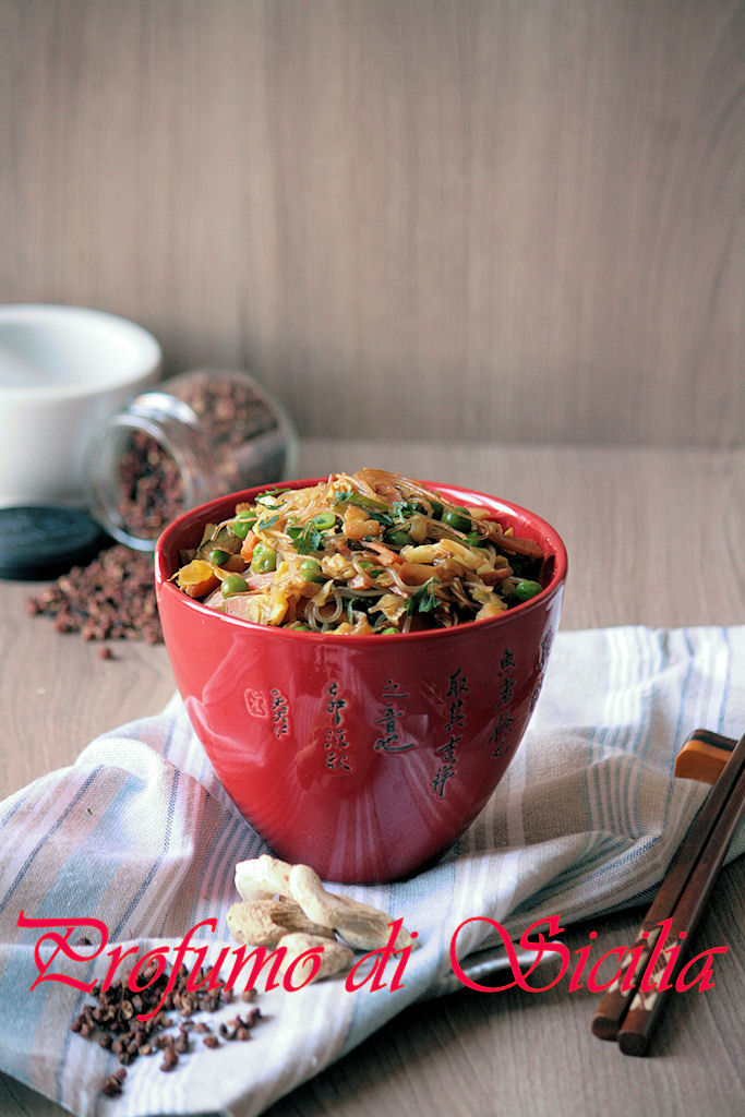 Noodles di Riso con Verdure