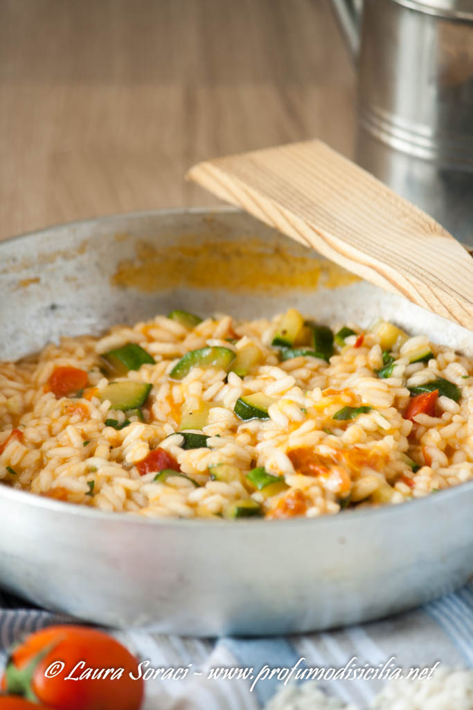 Risotto con Zucchine e Pomodoro Pizzutello alla Birra