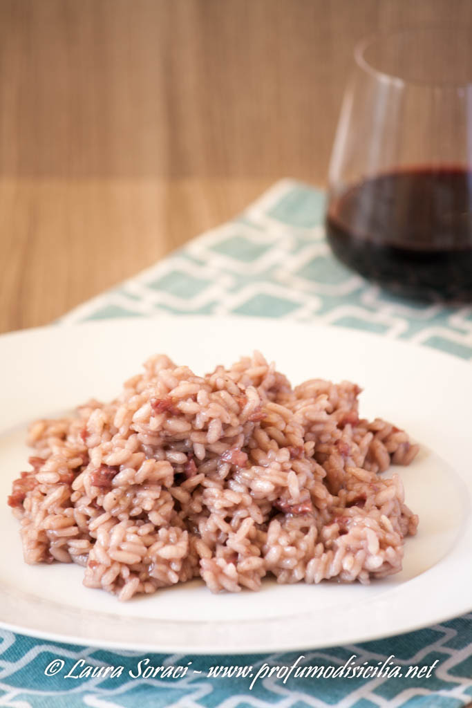 Risotto con Pasta di Salame e Bonarda