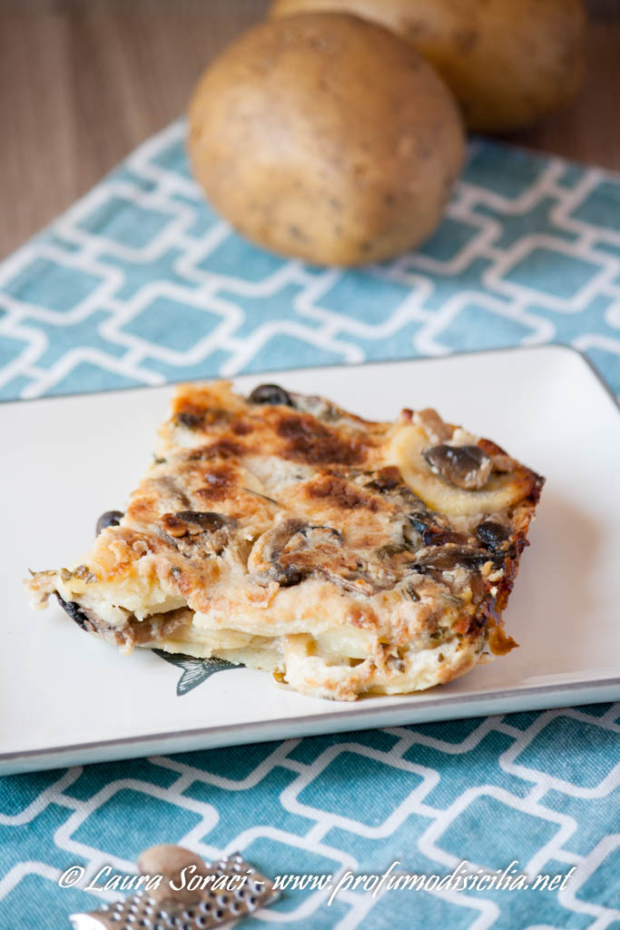 Tortino di Patate e Funghi Champignon