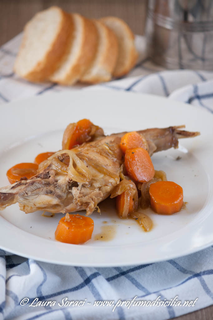 Coniglio con Verdure al Marsala