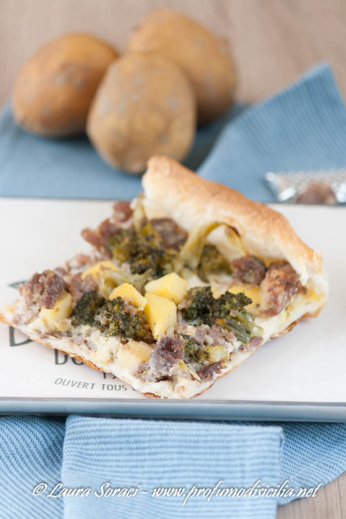 Torta salata con Broccoli e Pasta di Salame