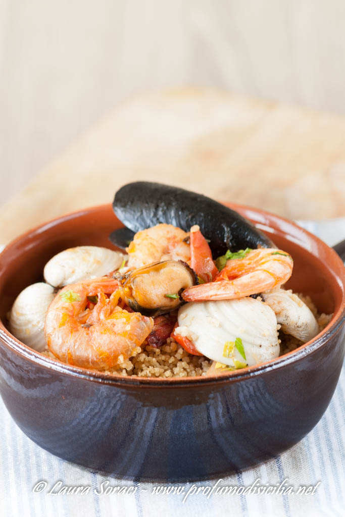 Cous cous con Cozze e Gamberi