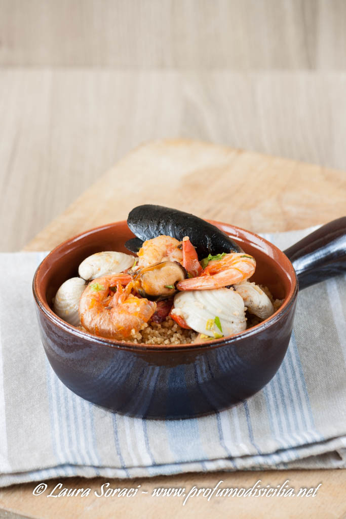 Cous cous con Cozze e Gamberi un piatto siciliano