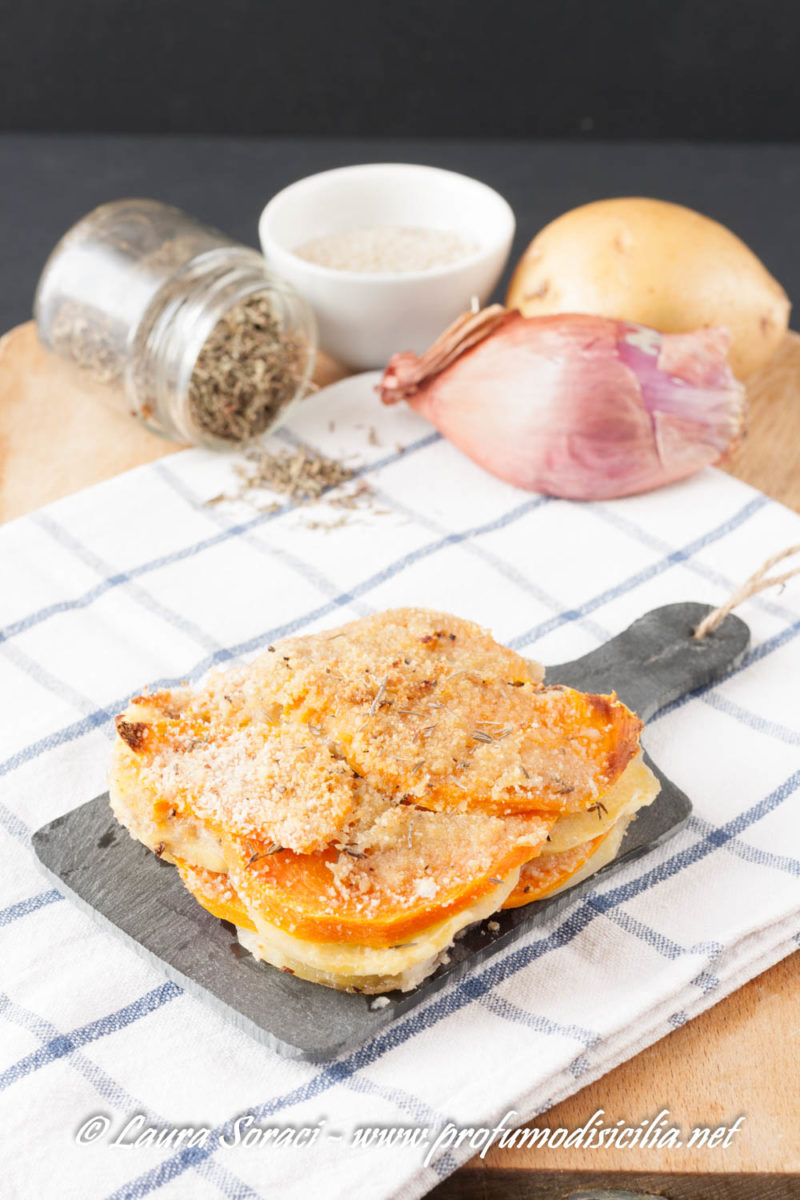 da servire come contorno o come secondo il tortino di zucca e patate è il top