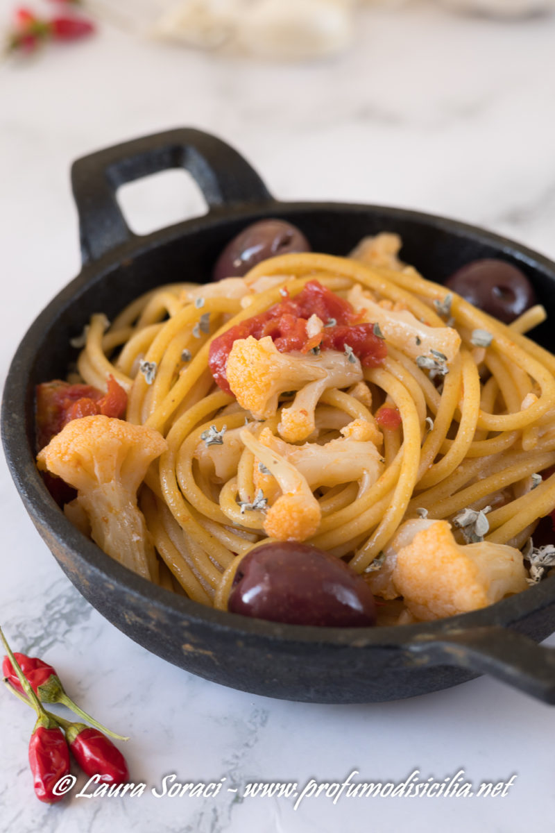 un goloso piatto di Spaghetti di Tumminia con Cavolfiore