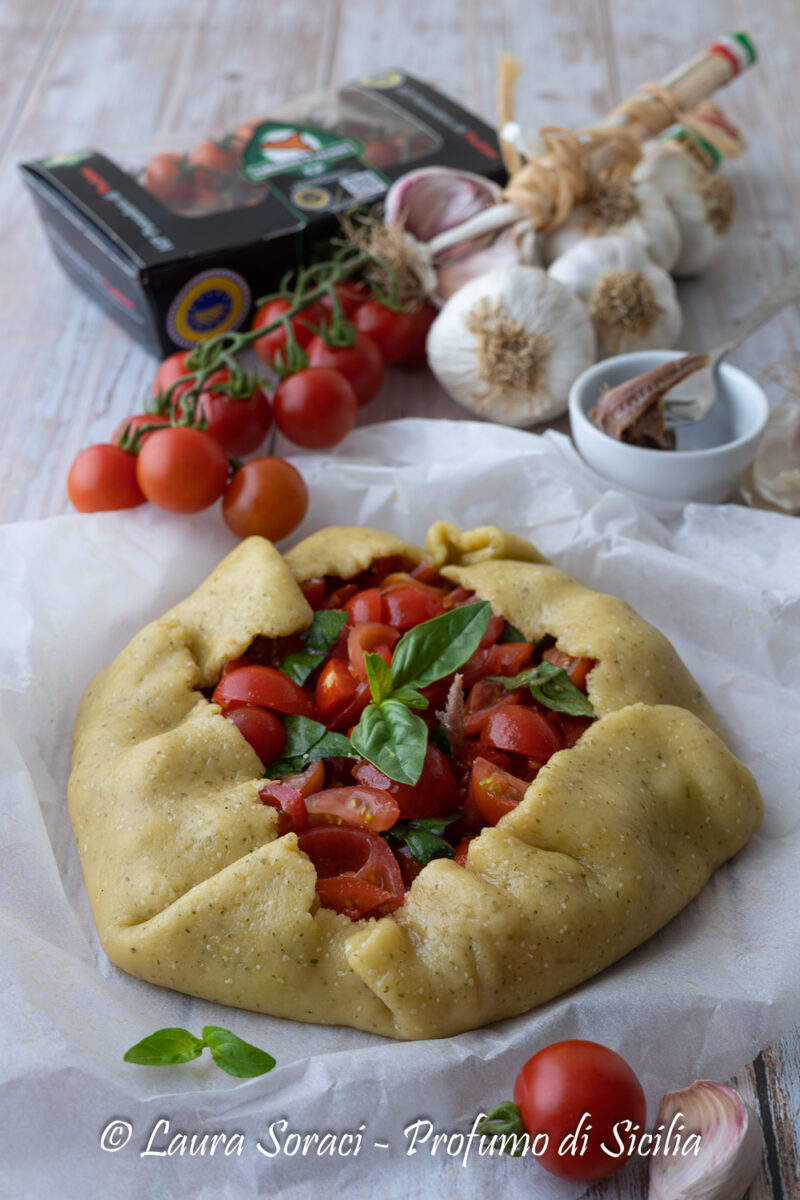 Galette all'Origano con Pomodori di Pachino